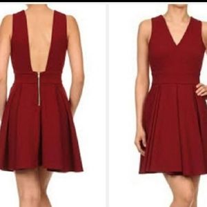 Haute Monde Pleated Red Dress
